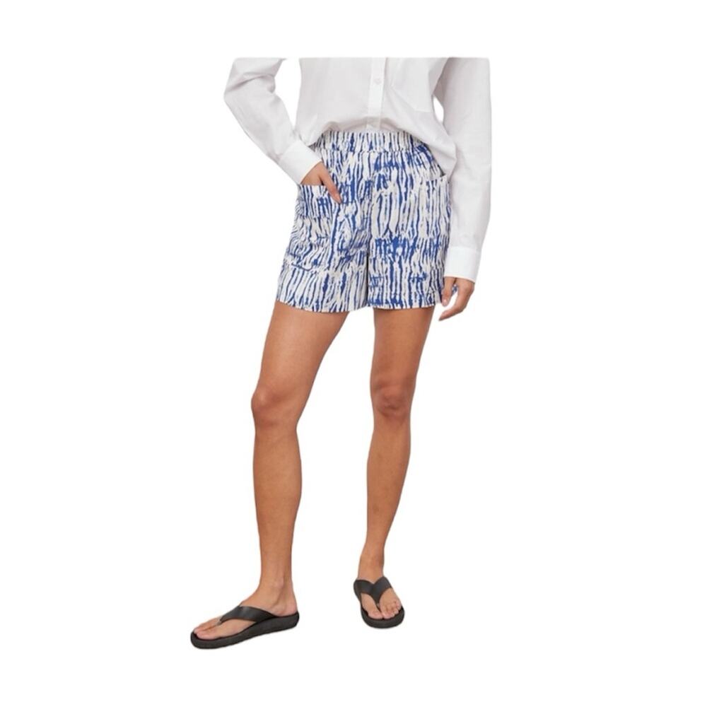 NWT Rails Boxer Short Cobalt Shibori High Waist Cotton Poplin High Waist Size S